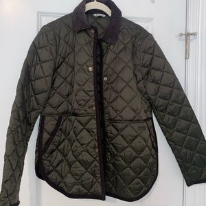 Barbour vintage quilted jacket (Liddesdale) green and brown